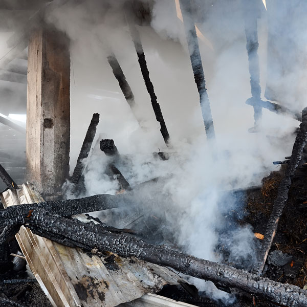 fire damaged home