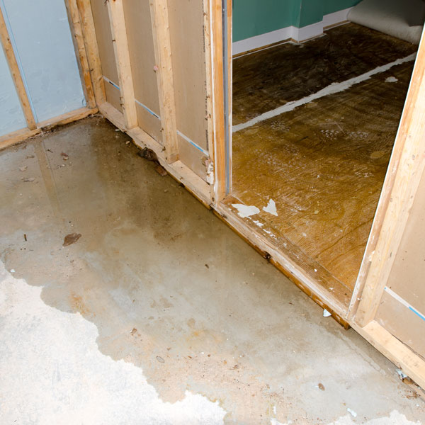 home with flood damage